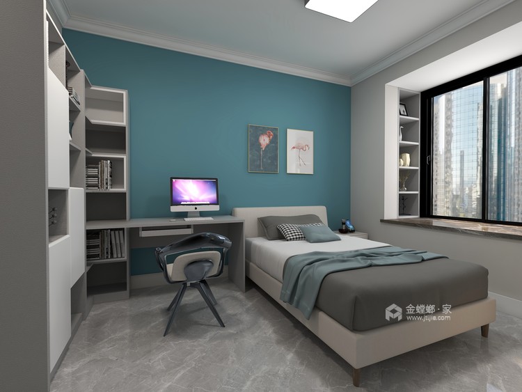 现代简约的一家人-卧室效果图及设计说明