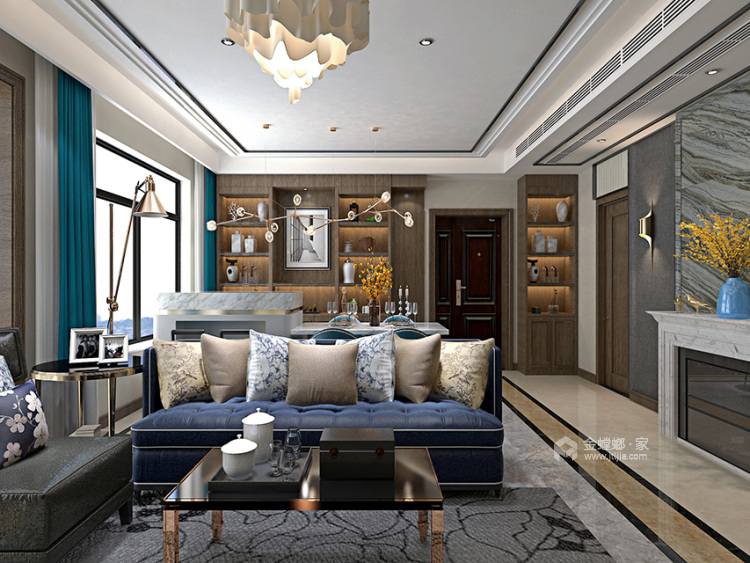 家的意义—精致的生活态度-客厅效果图及设计说明