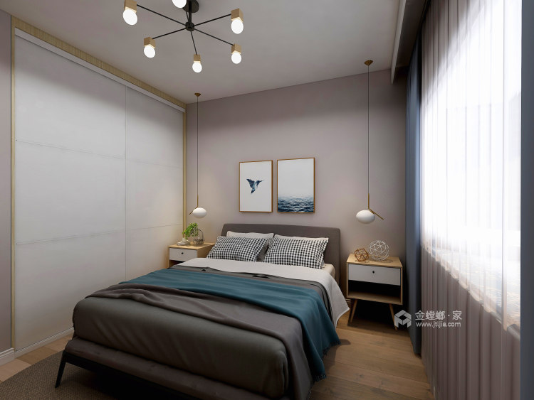 114平日式和风设计   清新自然-卧室效果图及设计说明