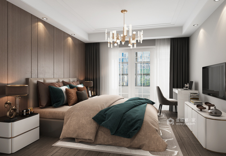 现代简约风格，简洁大方-卧室效果图及设计说明