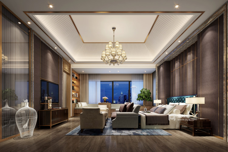 现代别墅，品味真正的奢华-卧室效果图及设计说明