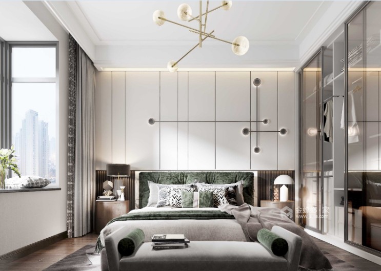 大平层4居现代简约风格-卧室效果图及设计说明