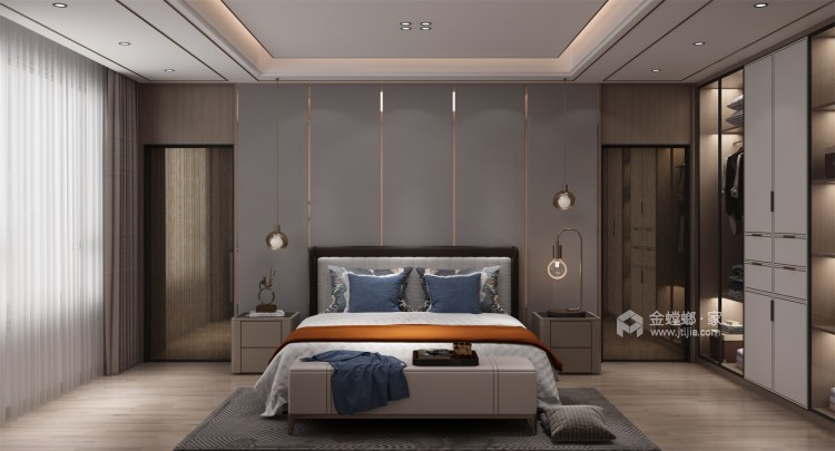 奥正诚园（现代轻奢）-卧室效果图及设计说明