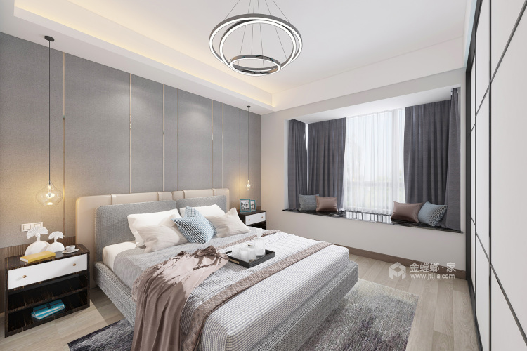 大汉骏龙府品质现代风-卧室效果图及设计说明