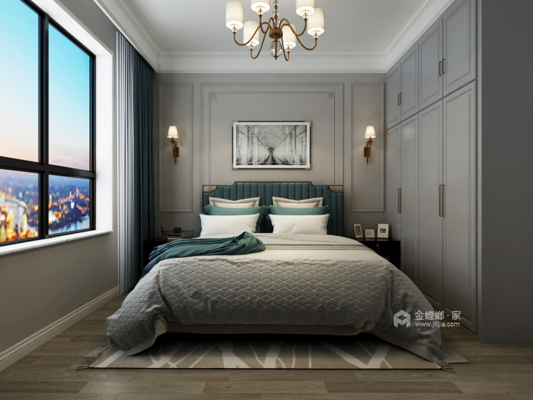 现代时尚简约混搭风格-卧室效果图及设计说明