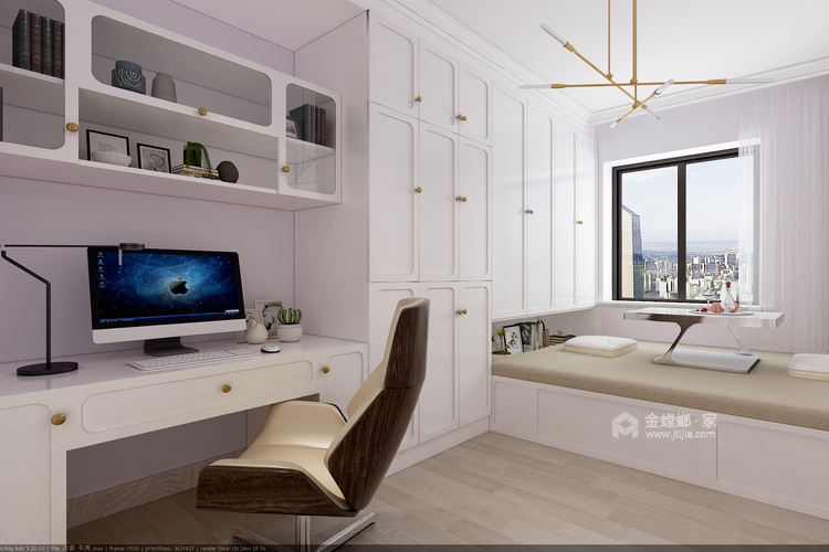 现代轻奢中的一丝温暖-卧室效果图及设计说明