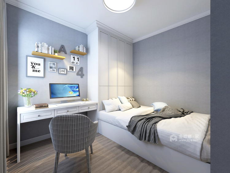 小而精的舒适美家-卧室效果图及设计说明