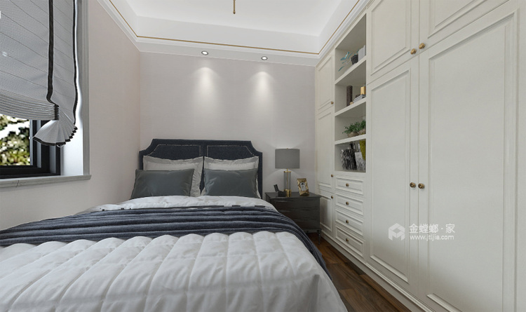 高雅简洁的现代美式风情-卧室效果图及设计说明