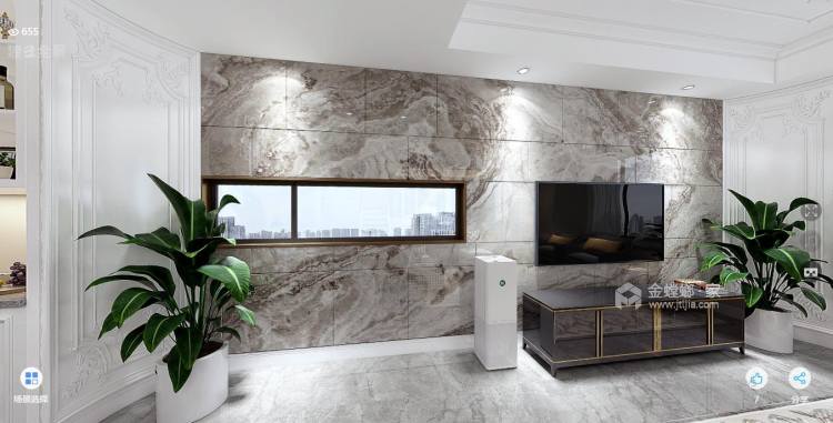 140平复式简欧风  舒适优雅  完美生活-客厅效果图及设计说明