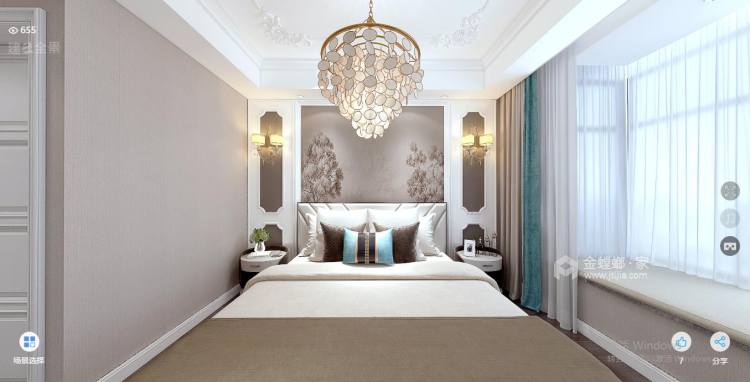 140平复式简欧风  舒适优雅  完美生活-卧室效果图及设计说明