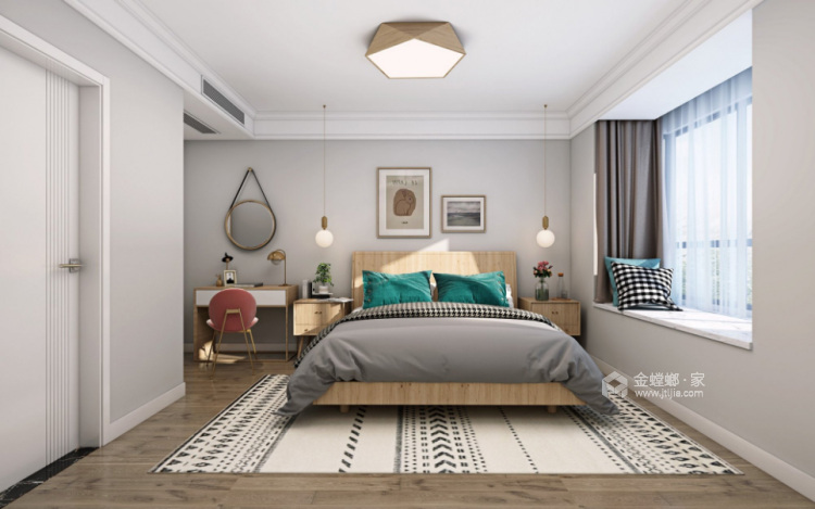 北欧的品位与质感-卧室效果图及设计说明
