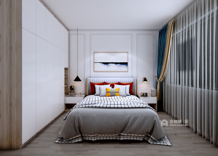 现代轻奢的完美阐述-卧室效果图及设计说明