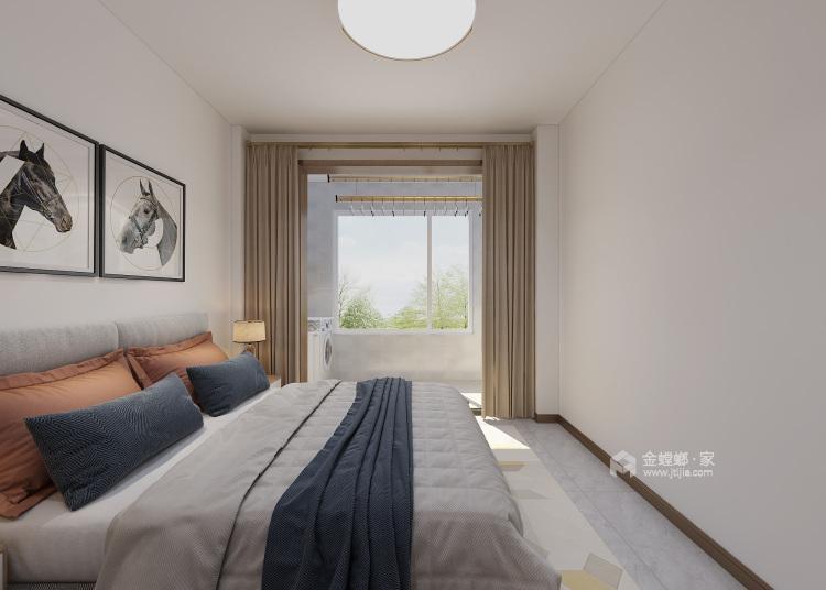 简约北欧风格-卧室效果图及设计说明