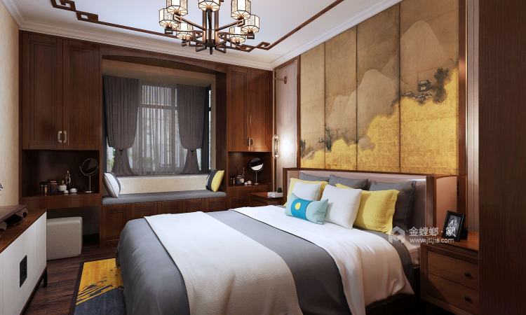 雅致新中式-卧室效果图及设计说明