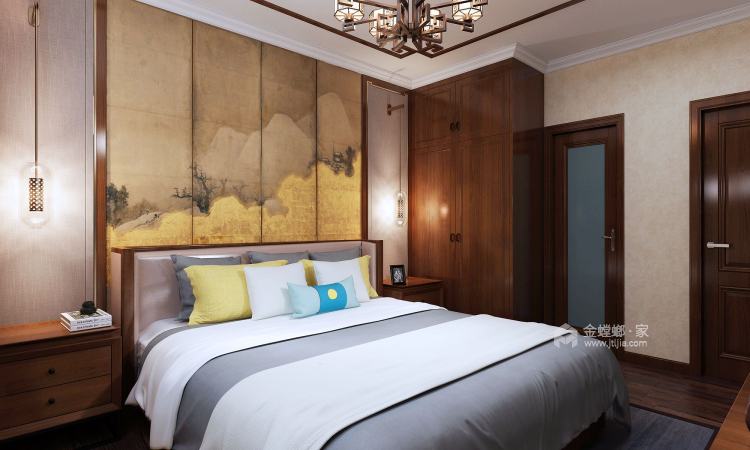 雅致新中式-卧室效果图及设计说明