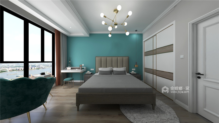 小户型也能满足的轻奢风-卧室效果图及设计说明