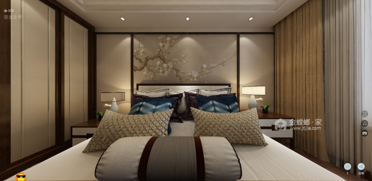现代轻奢200㎡-卧室效果图及设计说明