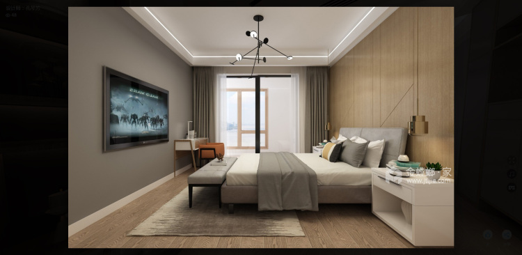 现代-卧室效果图及设计说明
