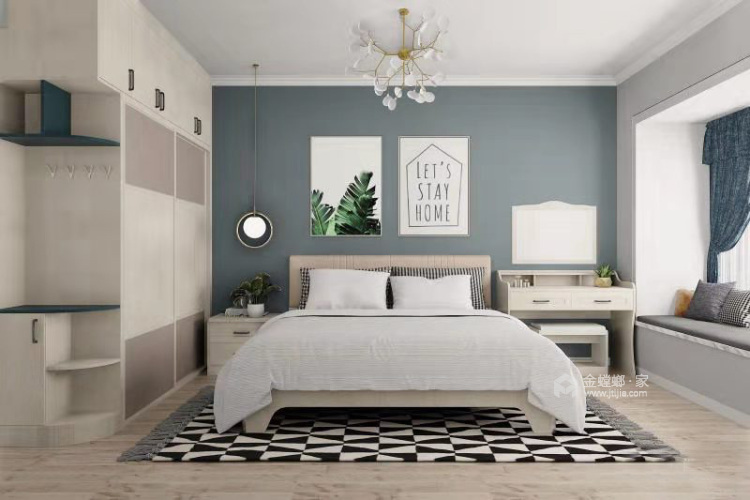 中央府邸北欧风格设计-卧室效果图及设计说明