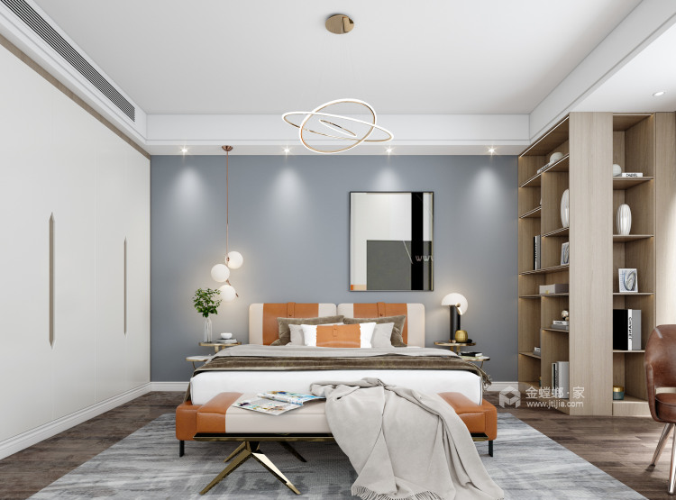180平精致轻奢风复式-卧室效果图及设计说明