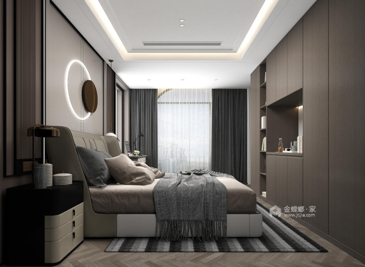 280平现代极简都市格调-卧室效果图及设计说明