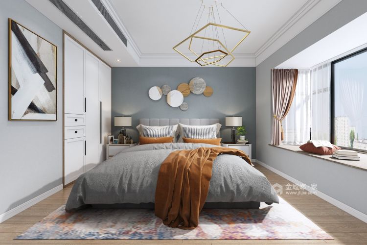 雅素现代-卧室效果图及设计说明