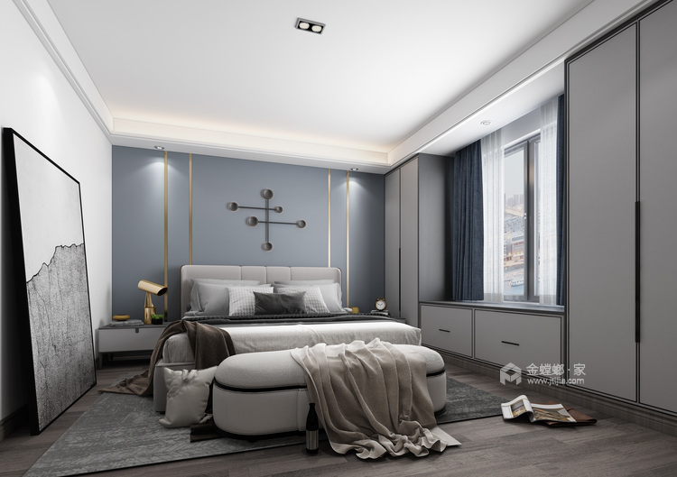 187平单身女贵族简约尔雅设计风-卧室效果图及设计说明