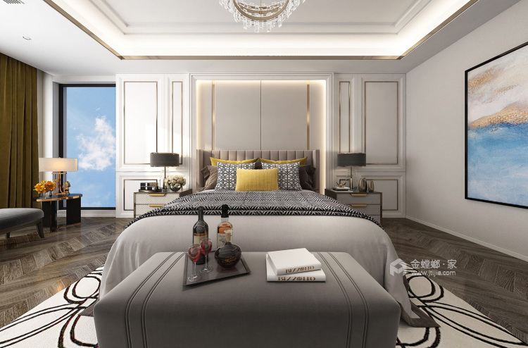 232平美式空间，打造家的温度-卧室效果图及设计说明