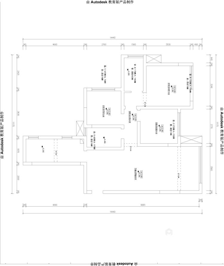 众恒.中央公园5期6栋1单元1504-业主需求&原始结构图