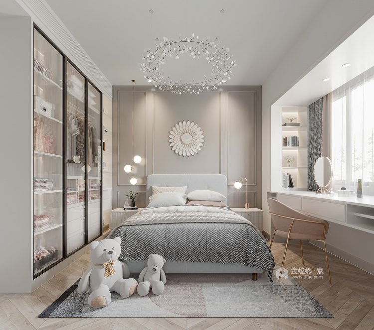 小小的空间,大大的格局,流淌的暖意-卧室效果图及设计说明
