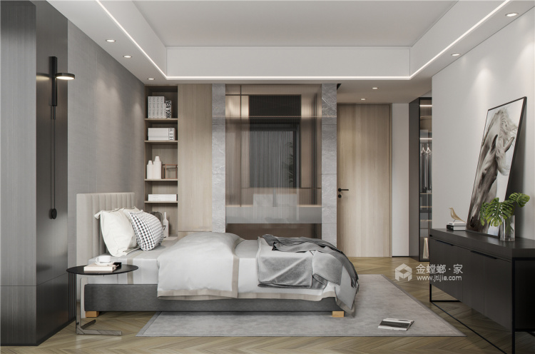 现代时尚与温柔静谧-卧室效果图及设计说明