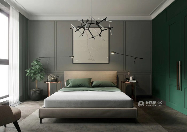 绿意盎然-卧室效果图及设计说明