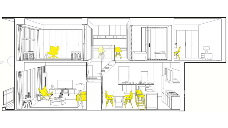 个性魅力128平现代别墅-平面设计图及设计说明