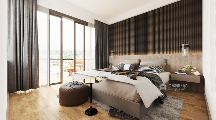 北欧极简风-卧室效果图及设计说明