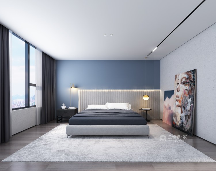 430平现代风大宅-卧室效果图及设计说明