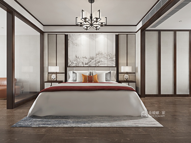 中式新调-卧室效果图及设计说明