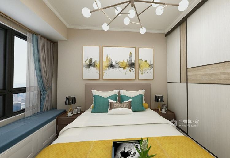 四川省乐山市市中区邦泰国际1期24-1-24-5-卧室效果图及设计说明