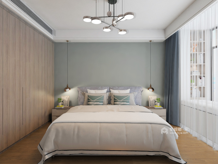 现代风格演绎140平米3室的功能与颜值-卧室效果图及设计说明
