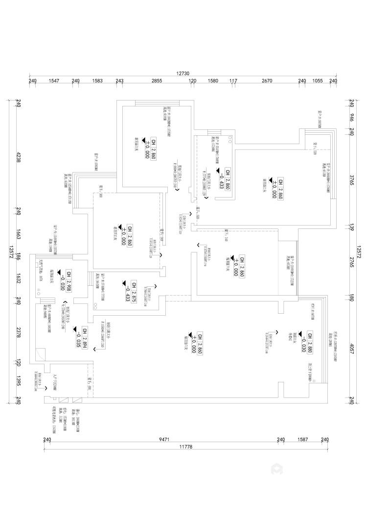 四川省乐山市市中区时代清江二期-业主需求&原始结构图