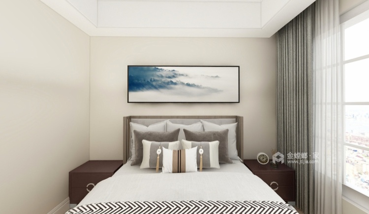 君悦湾二期新中式-卧室效果图及设计说明
