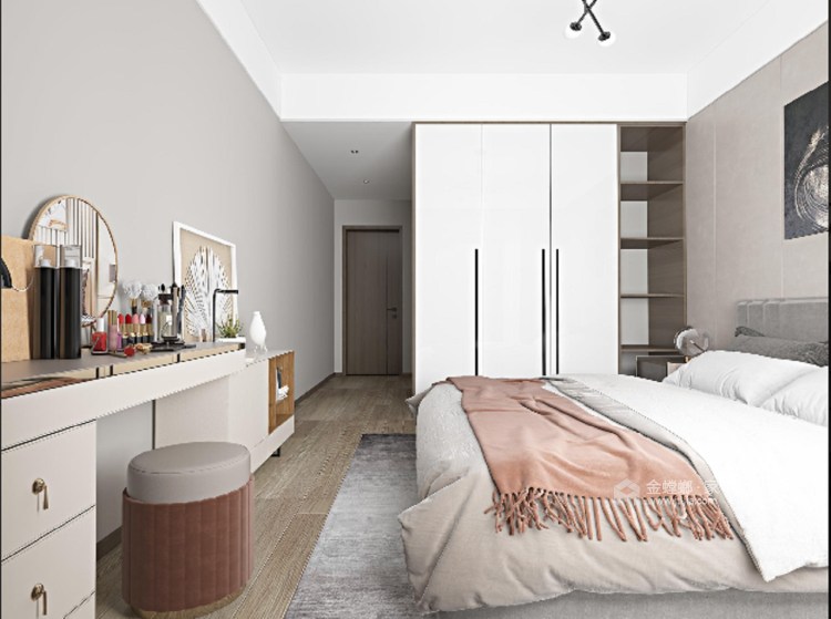 现代简约，简生活的真谛-卧室效果图及设计说明