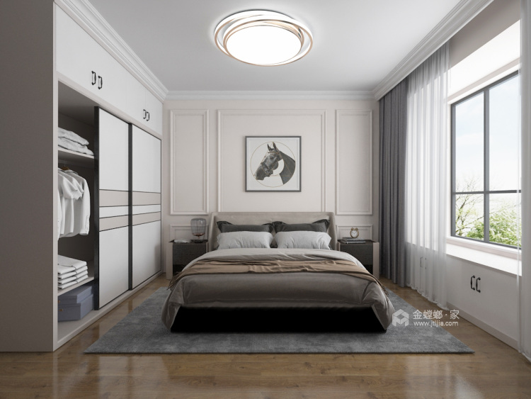 200平蓝波湾现代风格-蓝调之旅-卧室效果图及设计说明