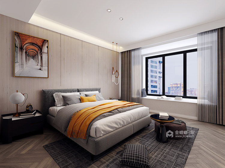 148平康桥知园现代风格-卧室效果图及设计说明