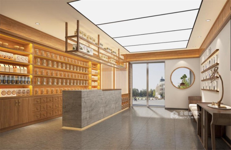 380平世纪江尚新中式风格-中医馆的禅意美学-客厅效果图及设计说明