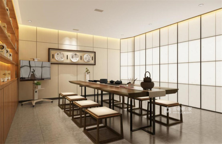 380平世纪江尚新中式风格-中医馆的禅意美学-餐厅效果图及设计说明