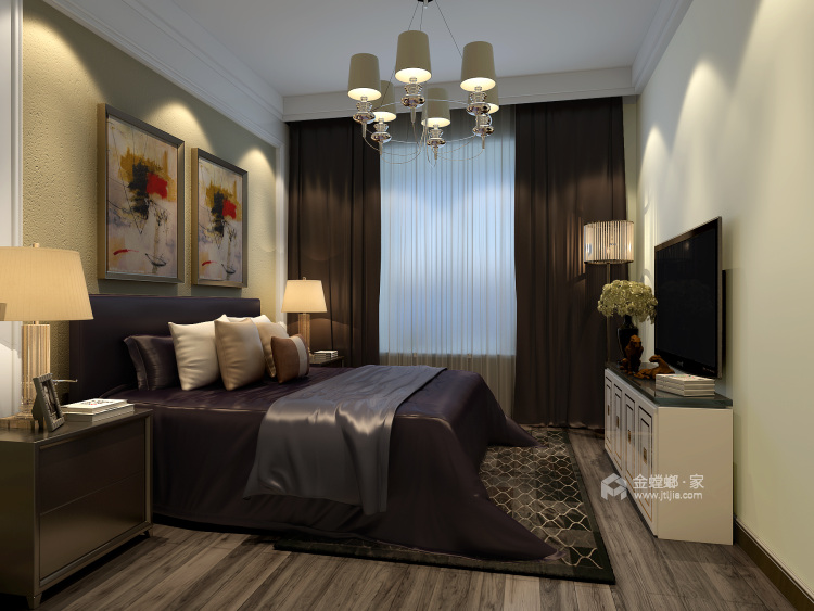 144平天海容天下美式风格-卧室效果图及设计说明