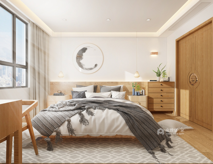 180平天海容天下日式风格-卧室效果图及设计说明