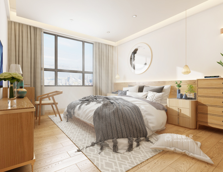 180平天海容天下日式风格-卧室效果图及设计说明