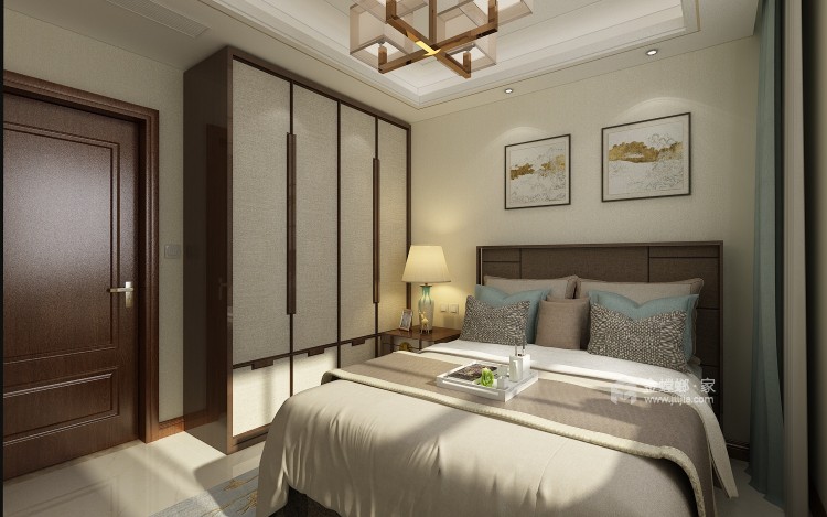 155平保利拉菲新中式风格-卧室效果图及设计说明