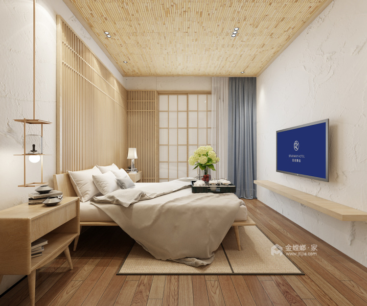 62平空中花园日式风格-卧室效果图及设计说明
